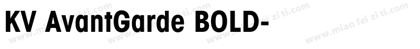 KV AvantGarde BOLD字体转换